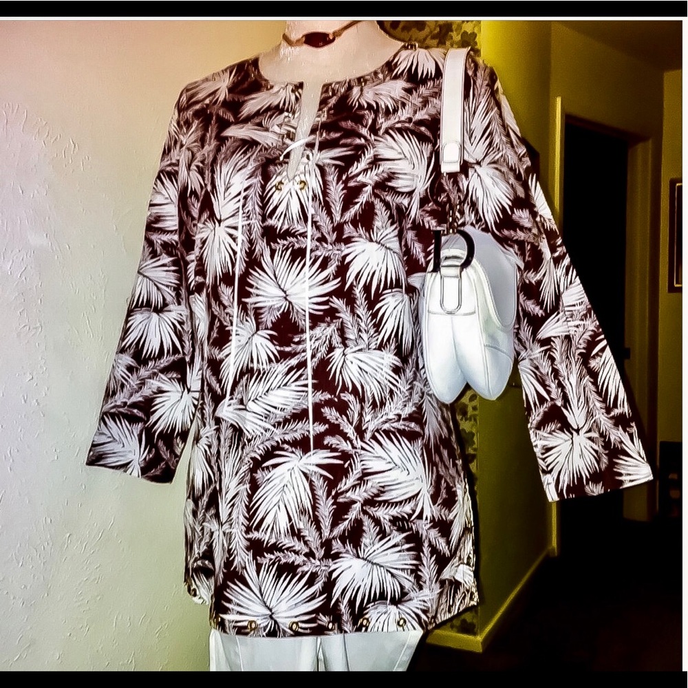 Michael Kors 100% linen tunic sz Med